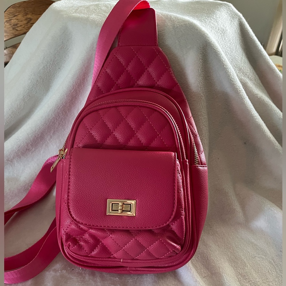 SG SUGU Emma Diamond Quilted Triple Compartment Crossbody Sling Bag